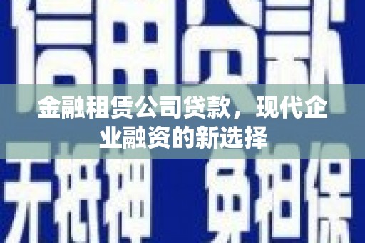 海盐金融租赁公司贷款，现代企业融资的新选择