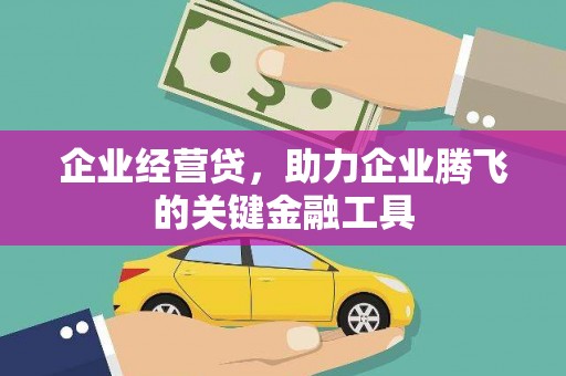 任城企业经营贷，助力企业腾飞的关键金融工具