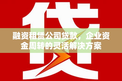 乌来融资租赁公司贷款，企业资金周转的灵活解决方案