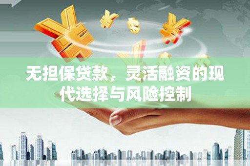 合水无担保贷款，灵活融资的现代选择与风险控制