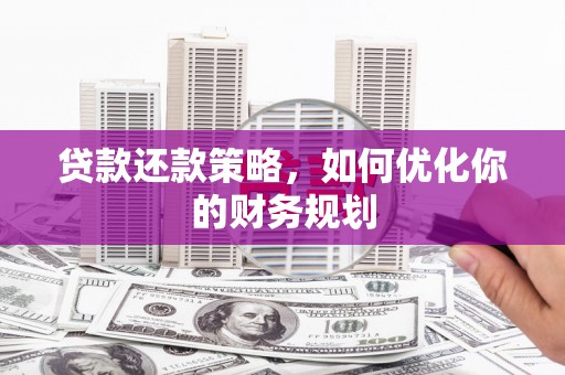 尼玛贷款还款策略，如何优化你的财务规划
