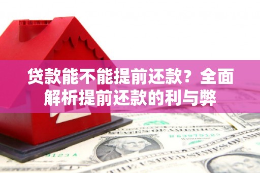 川汇贷款能不能提前还款？全面解析提前还款的利与弊