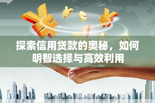 阳朔探索信用贷款的奥秘，如何明智选择与高效利用