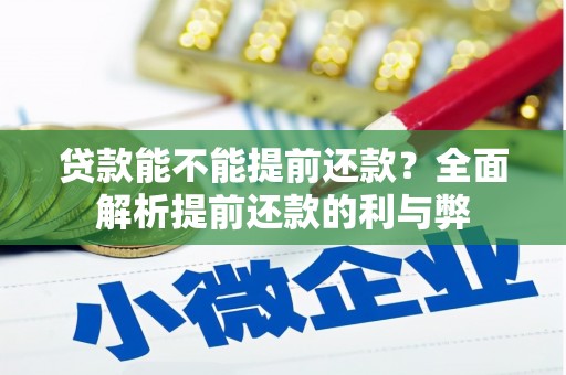 徐州贷款能不能提前还款？全面解析提前还款的利与弊