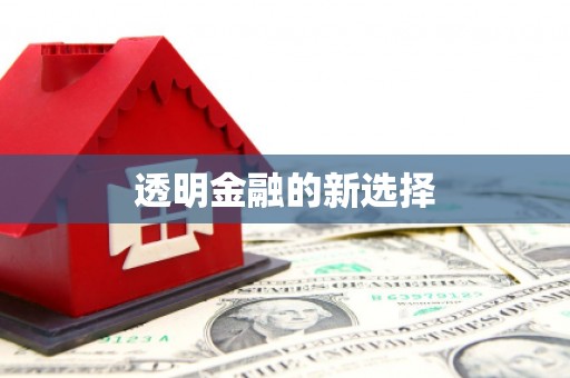 正安透明金融的新选择